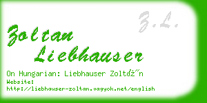 zoltan liebhauser business card